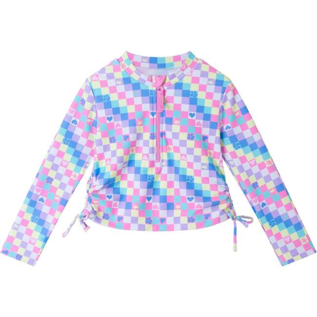 Kids Long Sleeve Rashguard Set, Hearts & Flowers - Mixed Apparel Set - 3