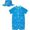 Infant Swim Romper & Hat Set, Shark Adventure - Mixed Apparel Set - 1 - thumbnail