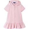 Kids Hooded French Terry Cover Up, Pink - Cover-Ups - 1 - thumbnail