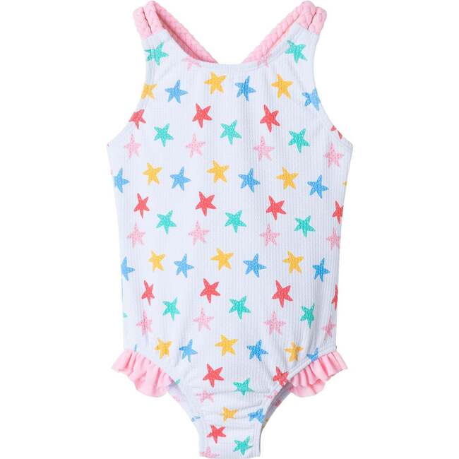 Infant Starfish One-Piece Swimsuit, Starfish Print