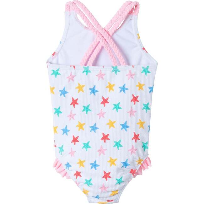 Infant Starfish One-Piece Swimsuit, Starfish Print - One Pieces - 2