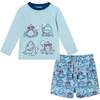 Infant Rashguard & Swim Trunk Set, Shark Characters - Swim Trunks - 1 - thumbnail