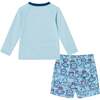 Infant Rashguard & Swim Trunk Set, Shark Characters - Swim Trunks - 2