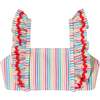 Infant Ruffle Bikini & Bow Headband Swim Set, Rainbow - One Pieces - 3