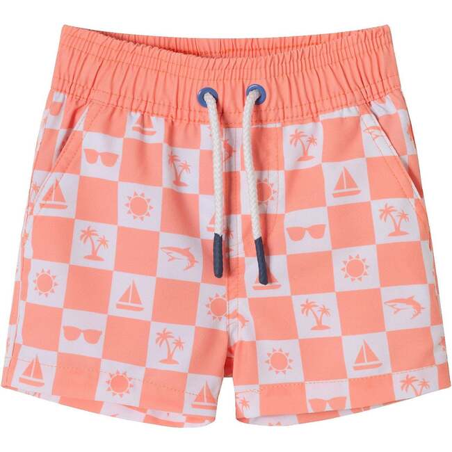 Infant Rashguard & Swim Trunk Set, Sunglasses & Beach Vibes - Swim Trunks - 5