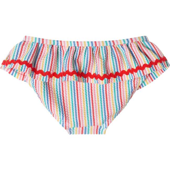 Infant Ruffle Bikini & Bow Headband Swim Set, Rainbow - One Pieces - 6