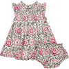 Baby Girls Stevie Dress Set, Pink Lisbon Floral - Dresses - 1 - thumbnail