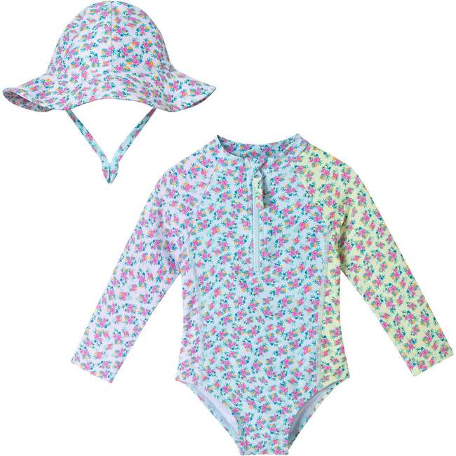 Infant Long Sleeve Rashguard & Scrunchie Set, Floral