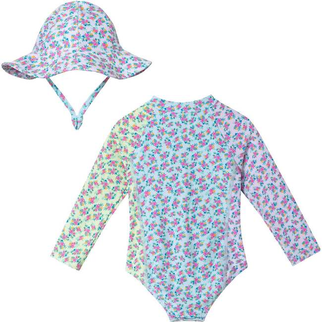 Infant Long Sleeve Rashguard & Scrunchie Set, Floral - Mixed Apparel Set - 2