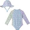 Infant Long Sleeve Rashguard & Scrunchie Set, Floral - Mixed Apparel Set - 2