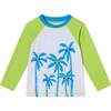 Infant Rashguard & Swim Trunk Set, Lime & Blue Breeze - Swim Trunks - 3