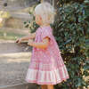 Girls Adele Dress, Hot Pink Garden Floral - Dresses - 4