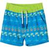 Infant Rashguard & Swim Trunk Set, Lime & Blue Breeze - Swim Trunks - 5