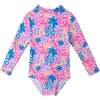 Infant Long Sleeve Rashguard & Hat Set, Floral Fun - Mixed Apparel Set - 5