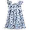 Girls Everly Square Neck Dress, Vintage Blue - Dresses - 4