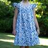 Girls Everly Square Neck Dress, Vintage Blue - Dresses - 6