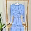 Mommy Robe, Solid Blue - Robes - 1 - thumbnail