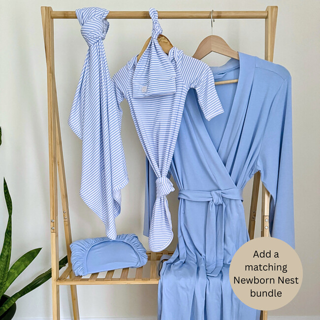 Mommy Robe, Solid Blue - Robes - 2