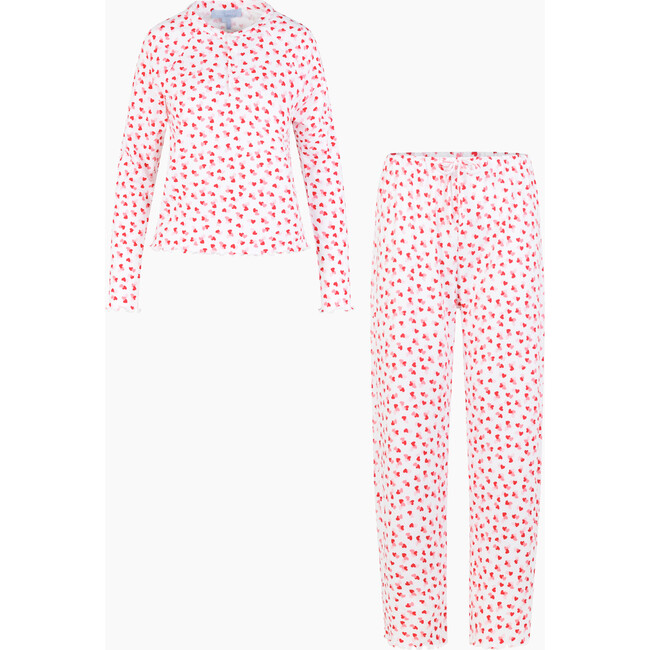 Women's Olivia Pajama Set, Lots of Hearts