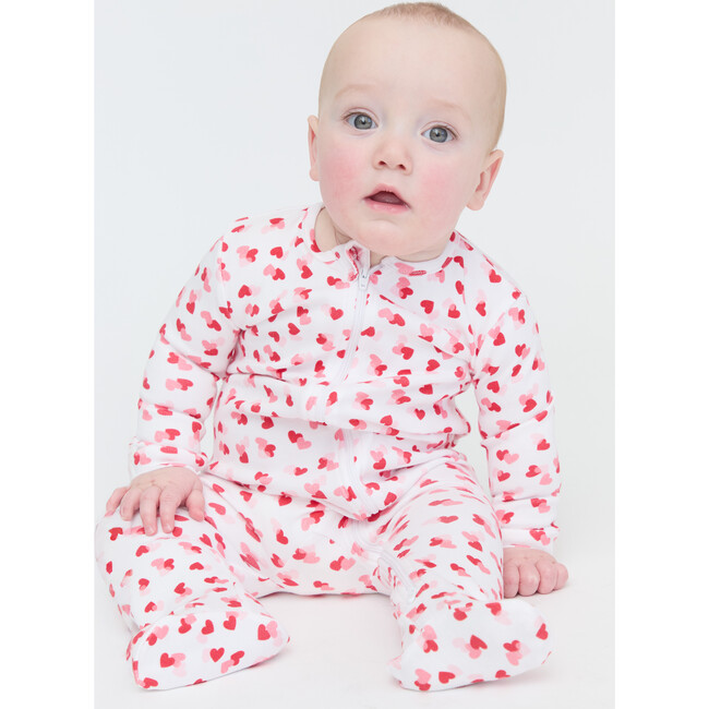 The Baby Footie Pajama, Lots of Hearts - Pajamas - 2