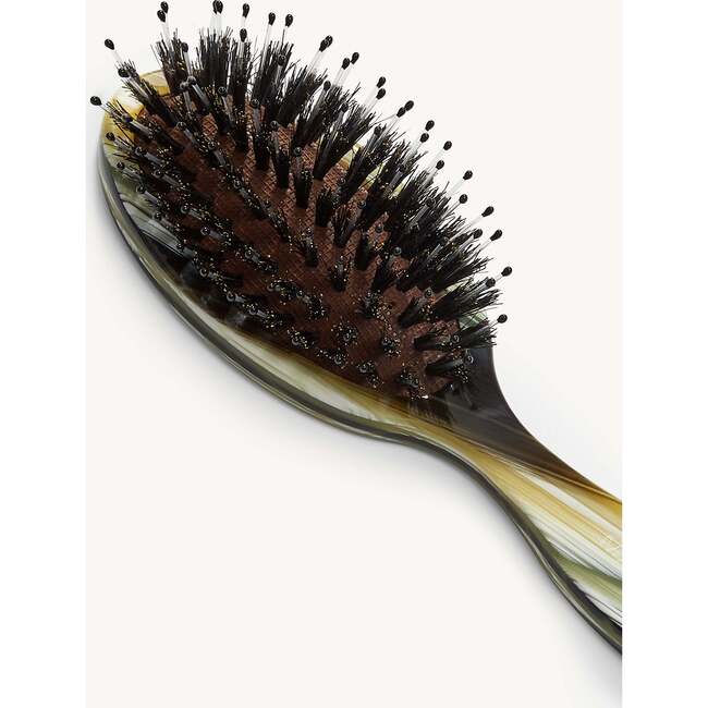 Women's Petite Travel Hair Brush, Horn - Hair Accessories - 2