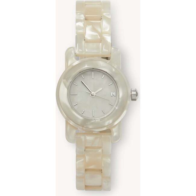 Women's Mini Mono Watch, White Shell