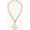 Women's Grande Heart Pendant, White Shell - Necklaces - 1 - thumbnail