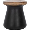 Indoor & Outdoor Button Accent Stool, Black - Accent Seating - 1 - thumbnail