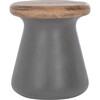 Indoor & Outdoor Button Accent Stool, Dark Grey - Accent Seating - 1 - thumbnail