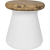 Indoor & Outdoor Button Accent Stool, Ivory - Accent Seating - 1 - thumbnail