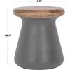 Indoor & Outdoor Button Accent Stool, Dark Grey - Accent Seating - 3