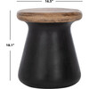 Indoor & Outdoor Button Accent Stool, Black - Accent Seating - 3