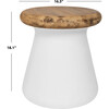 Indoor & Outdoor Button Accent Stool, Ivory - Accent Seating - 3