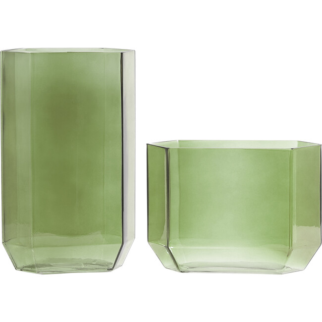 Noreno Glass Vase, Light Green (Set Of 2)