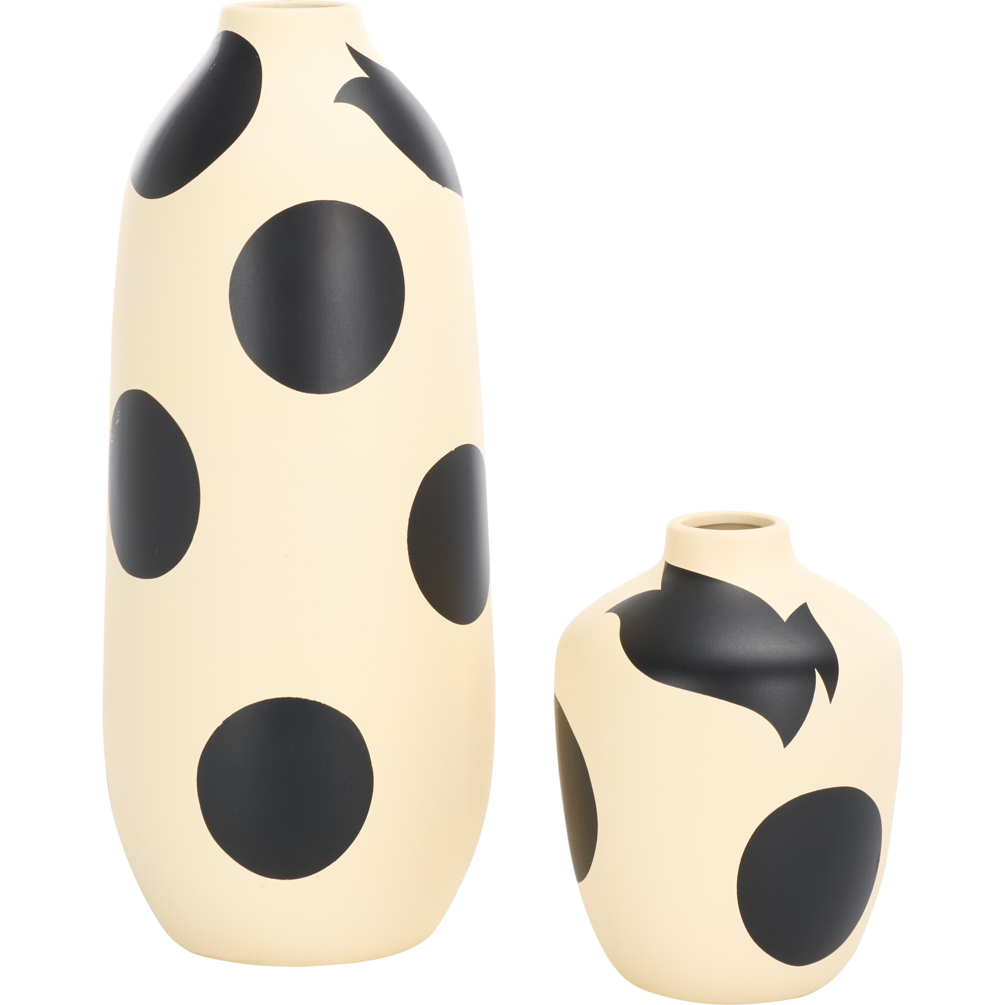 Tahleah, Ceramic Vase, Cream & Black (Set Of 2) - Accents - 1