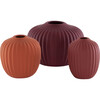 Jacie Ceramic Vase, Assorted Brown (Set Of 3) - Accents - 1 - thumbnail