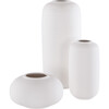 Sora Ceramic Vase, Ivory (Set Of 3) - Accents - 1 - thumbnail