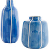 Saori Ceramic Vase, Blue & White (Set Of 2) - Accents - 1 - thumbnail