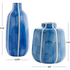 Saori Ceramic Vase, Blue & White (Set Of 2) - Accents - 2