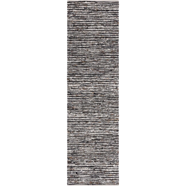 Natura 350 Runner Rug, Black & Ivory