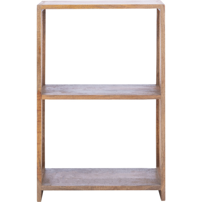 Phoenix 2-Shelf Etagere, Natural & Golden Brown