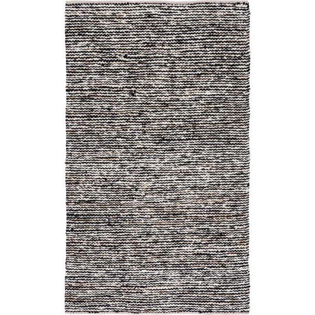 Natura 350 Medium Rectangle Rug, Black & Ivory