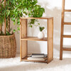 Phoenix 2-Shelf Etagere, Natural & Golden Brown - Storage - 2