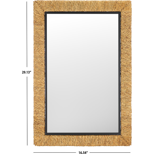 Amelda, 24.41-Inch Mirror, Natural & Black - Mirrors - 3