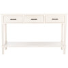 Peyton 3-Drawer Console Table, Distressed White - Accent Tables - 1 - thumbnail