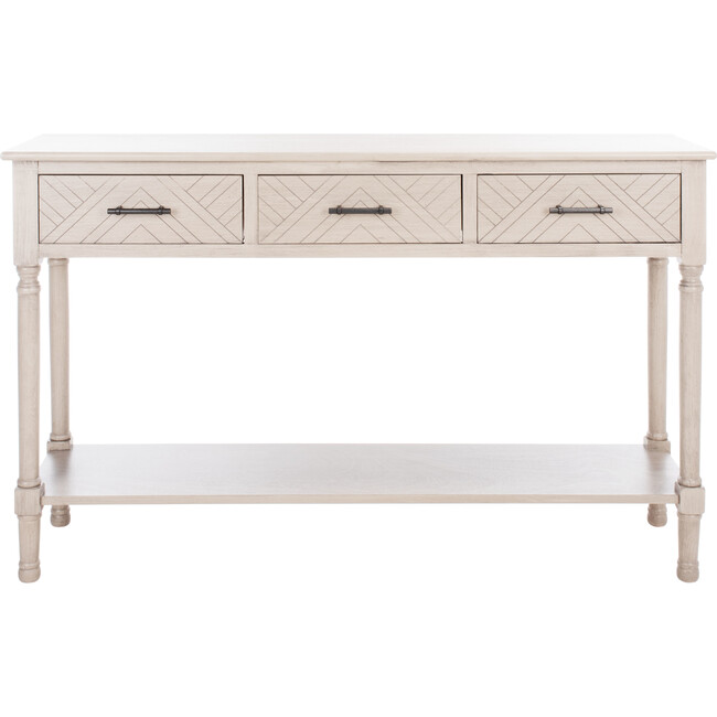 Peyton 3-Drawer Console Table, Greige