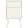 Pomona 3-Drawer Accent Table, Vintage White - Accent Tables - 1 - thumbnail