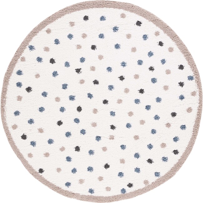 Calico 102 Round Shag, Ivory & Taupe - Rugs - 1