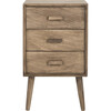 Pomona 3-Drawer Accent Table, Light Brown - Accent Tables - 1 - thumbnail