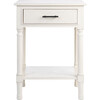 Peyton 1-Drawer Accent Table, Distressed White - Accent Tables - 1 - thumbnail